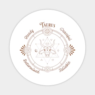 Taurus Zodiac Sign Magnet